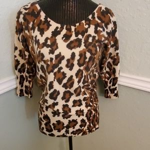 LUCKY BRAND Leopard Print Sweater